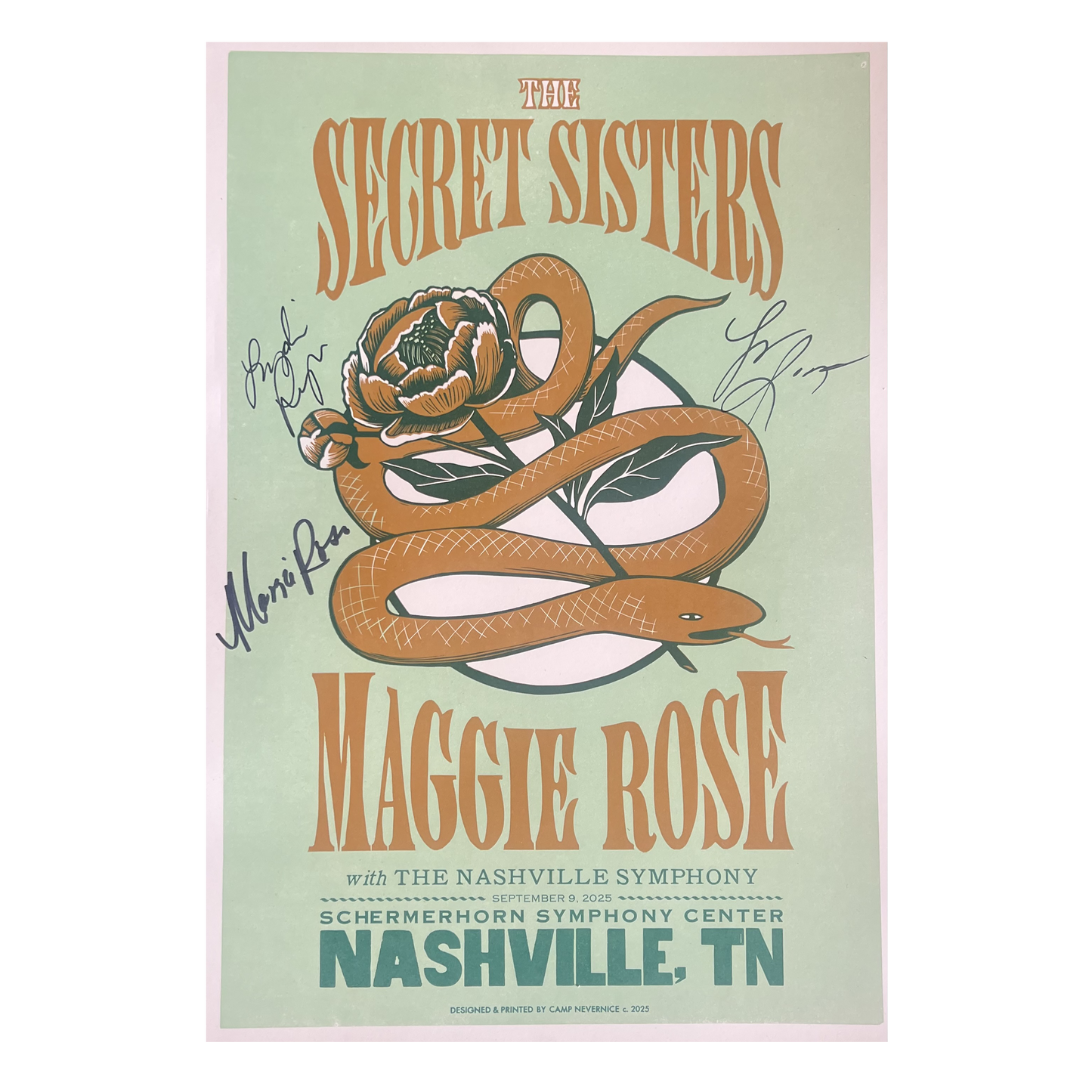 Autographed Secret Sisters Poster