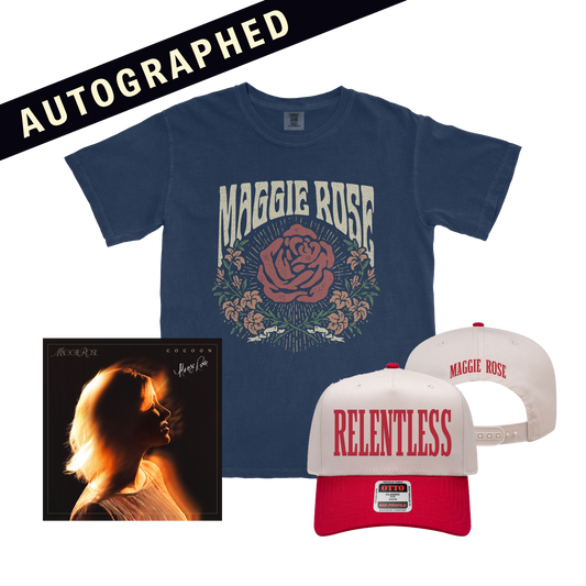Autographed Cocoon Bundle - Navy Rose Tee (Pre-Order)
