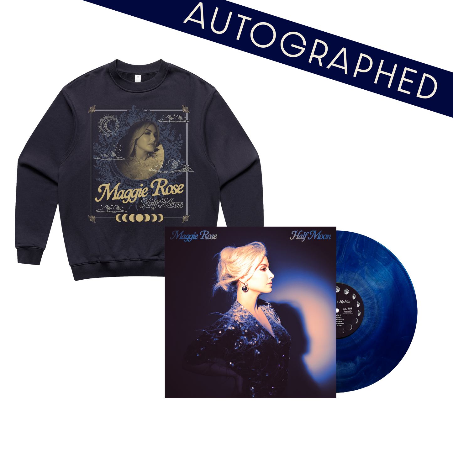 Half Moon - Autographed LP & Album Crewneck Sweatshirt - Fan Pack (Pre-Order)